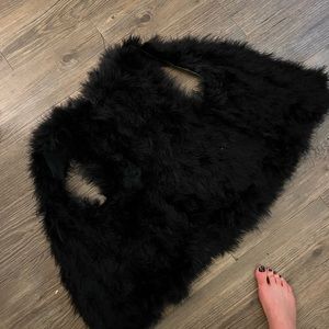 Club Monaco Black Feather Vest